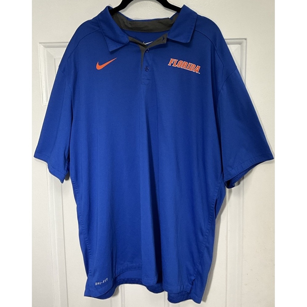 Nike Dri-FIT SEC Football Florida Gators Blue/Orange Game Day Polo Men's XXL
